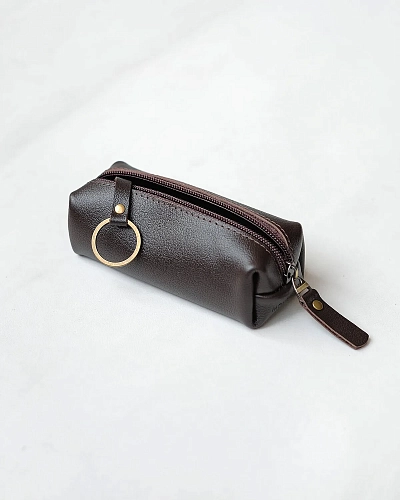 Ключница кожаная HOME M Brown - фото - 3