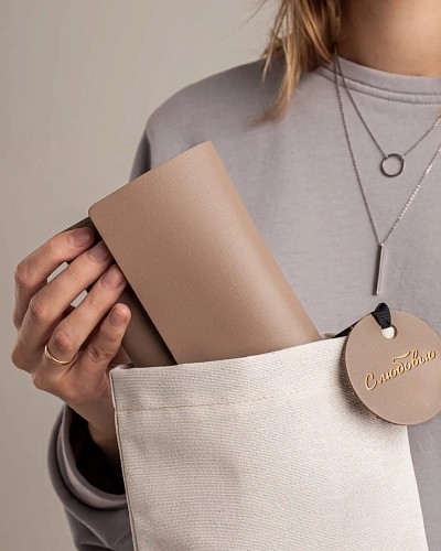 Кожаный чехол для очков SAINT TROPEZ Coffee - фото - 5