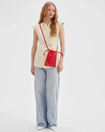 Мини-сумка на завязках COZY Red - фото - 1