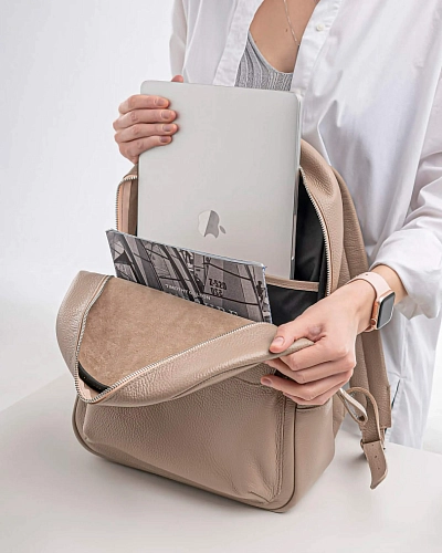 Рюкзак кожаный женский DAKOTA Beige