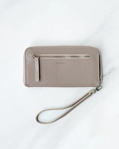 Кошелек на молнии MONTERRO Beige с ремешком на руку - фото - 5