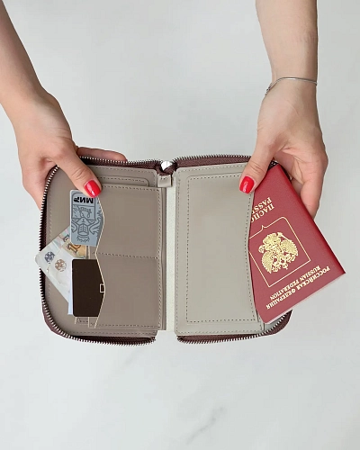 Кошелек на молнии PORTLAND Coffee - фото - 4