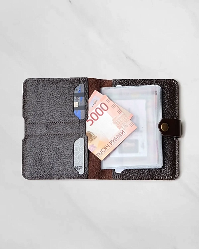 Портмоне для автодокументов FULLER DRIVE Brown Grain - фото - 2