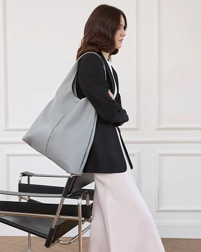 Кожаный шоппер MIA Iron - фото - 4