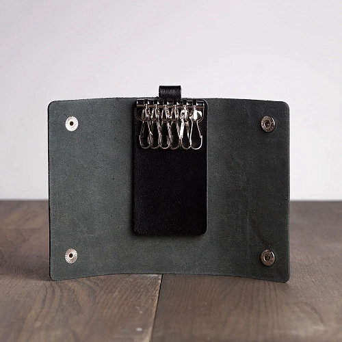 Ключница кожаная LOCK Black - фото - 1