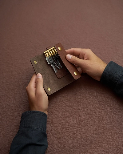 Ключница кожаная BERGAMO Lock - фото - 5