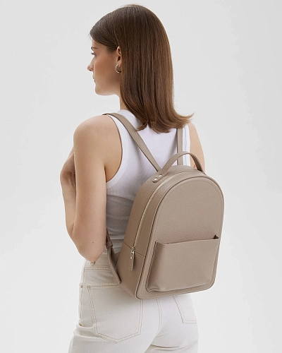 Рюкзак кожаный женский CLAIRE Beige