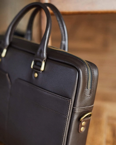 Мужская кожаная сумка STERLING Brown - фото - 1