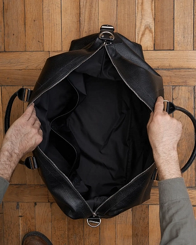 Кожаная дорожная сумка BAGGAGE Black Grain - фото - 8