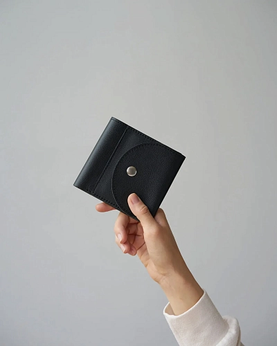 Кожаный кошелек LUNAR Black - фото