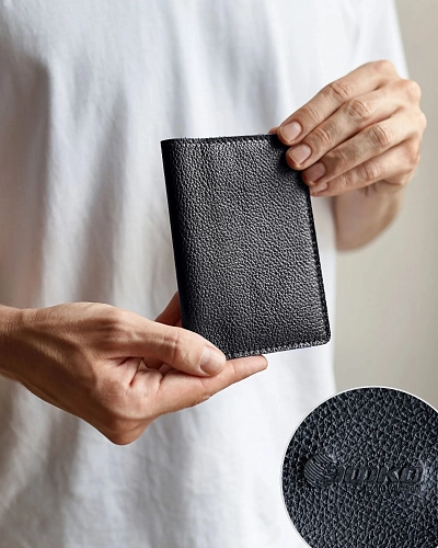 Обложка на паспорт PASS Black Grain