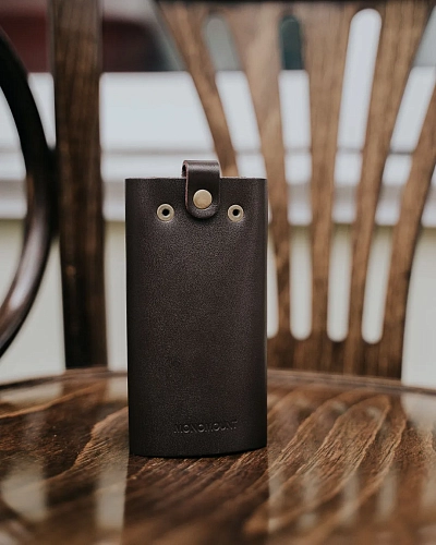 Ключница кожаная LOCK Brown - фото - 3