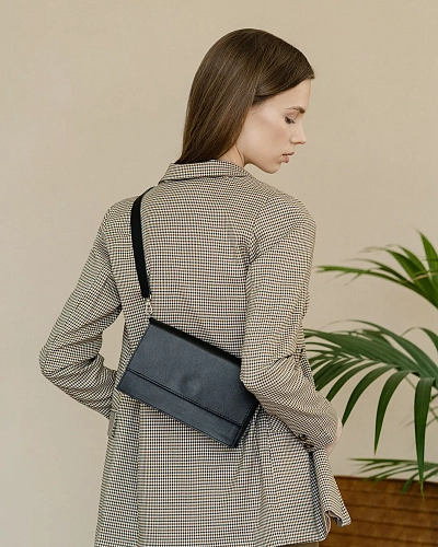 Сумка кроссбоди кожаная IRMA Black - фото - 13