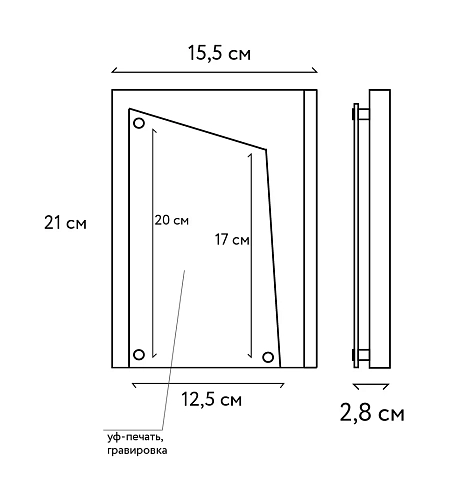 Плакетка деревянная NP-6 из массива ясеня с корой