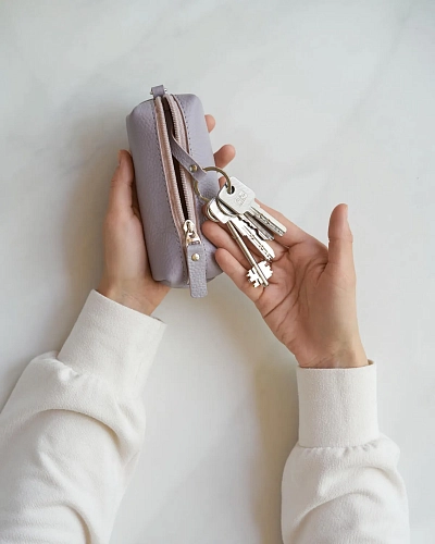 Ключница кожаная HOME M Pastel - фото