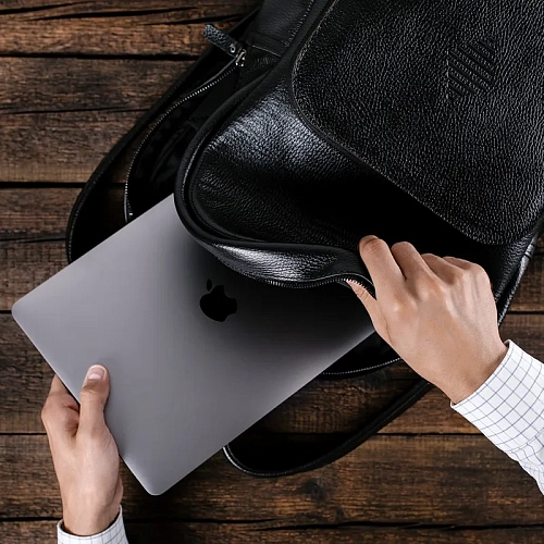 Рюкзак кожаный мужской CONRAD Black Grain - фото - 9