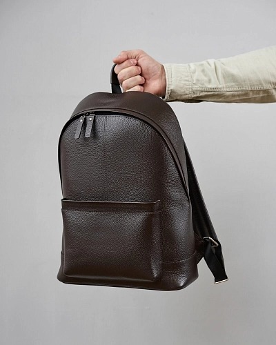 Рюкзак кожаный мужской GERALD Brown Grain - фото - 4