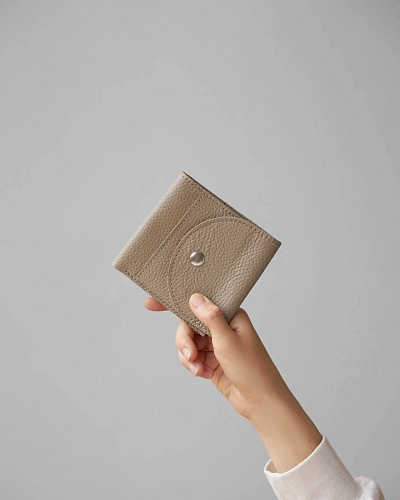 Кожаный кошелек LUNAR Beige - фото