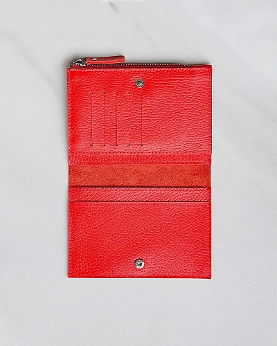 Кошелек кожаный NOVEL Red - фото - 2