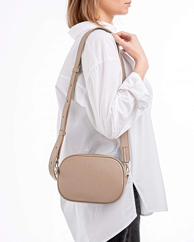 Сумка кроссбоди кожаная DAISY Beige