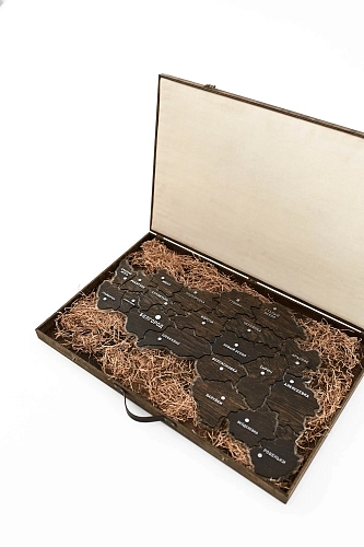 Карта Белгородской области деревянная Silver - фото - 5