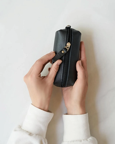 Ключница кожаная HOME M Black - фото - 1