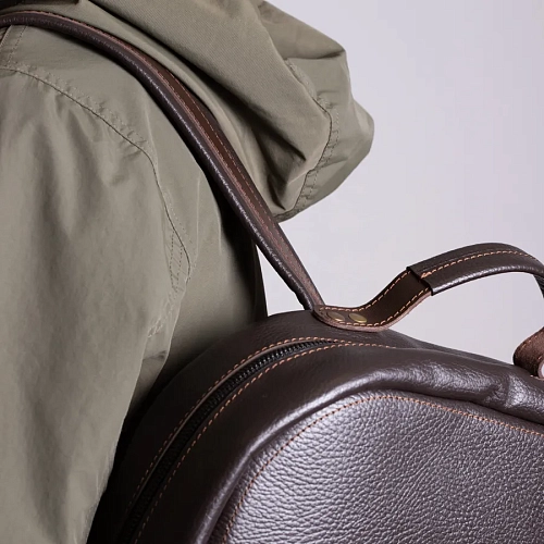 Рюкзак кожаный мужской CONRAD Brown Grain - фото - 6