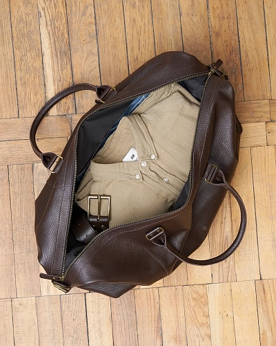 Кожаная дорожная сумка BAGGAGE Brown Grain - фото - 10