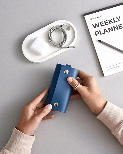 Ключница кожаная LOCK Cobalt - фото