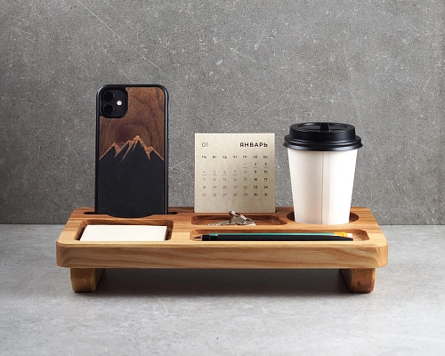 Настольный органайзер из дерева DEAL Natural Настольный органайзер из дерева DEAL Natural - фото - 5