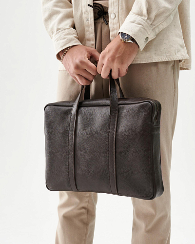 Кожаная сумка для документов EASYHOLDER Brown Grain