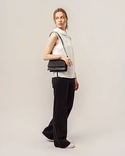 Сумка кроссбоди кожаная IRMA CAYMAN Black - фото - 4