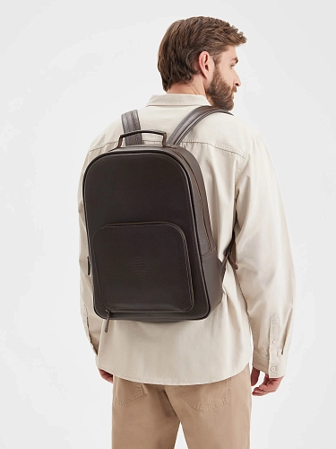 Рюкзак кожаный мужской CONRAD Brown Grain - фото