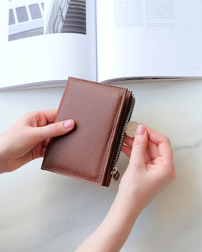 Кошелек кожаный NOVEL Hazel - фото - 3