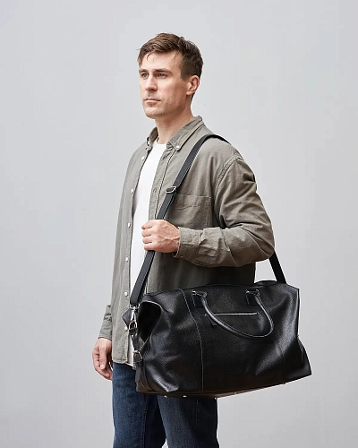 Кожаная дорожная сумка BAGGAGE Black Grain - фото - 2