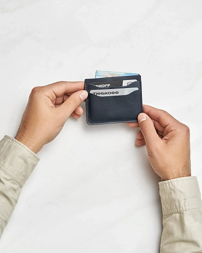 Картхолдер кожаный FLAT Pool - фото - 2