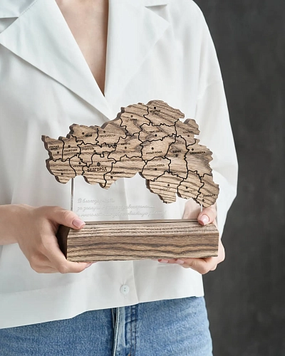 Награда деревянная с картой области NN-27 Награда деревянная с картой области NN-27