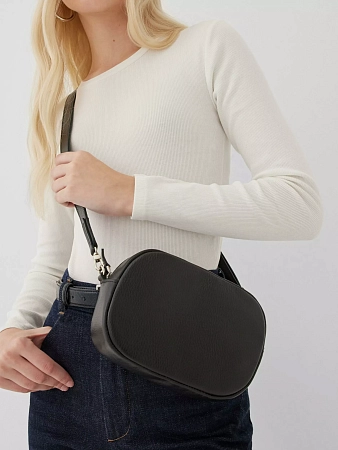 Сумка кроссбоди кожаная DAISY Black Grain