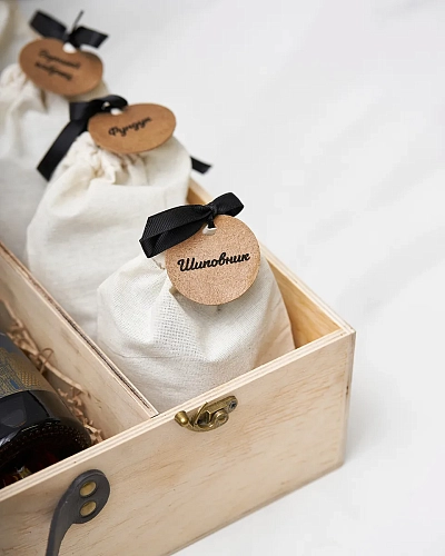 Чемодан с кожаной ручкой NATURAL - фото - 2