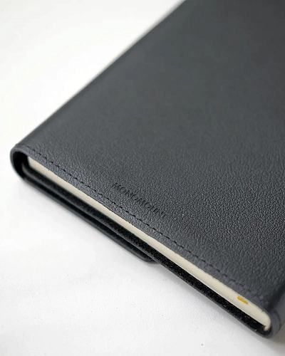 Кожаный блокнот в клетку MAGNETIC Black - фото - 8