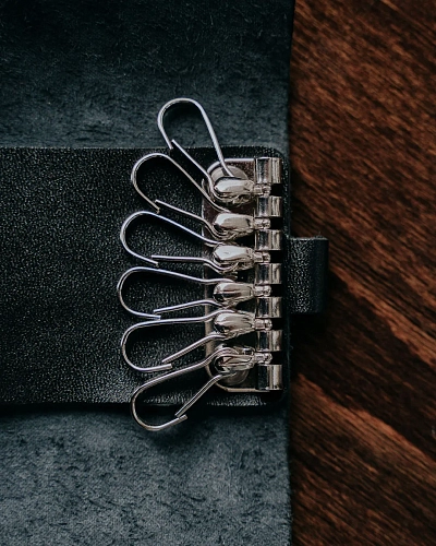 Ключница кожаная LOCK Black - фото - 3