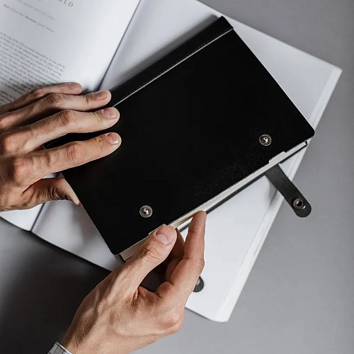 Кожаный ежедневник ROVER Black - фото - 3