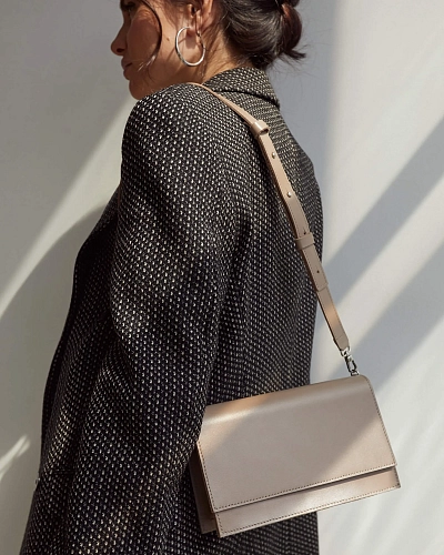 Сумка кроссбоди кожаная IRMA Coffee - фото - 5