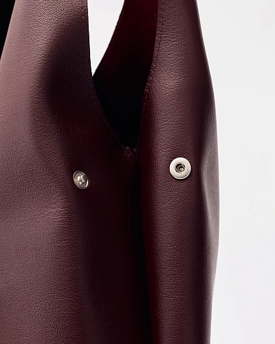 Кожаный шоппер MIA Marsala - фото - 5