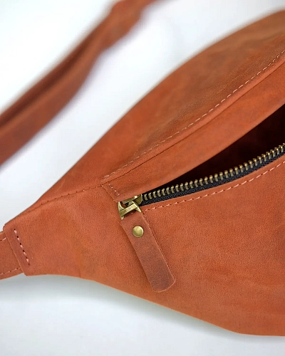 Поясная сумка кожаная CAMP Bourbon - фото - 6