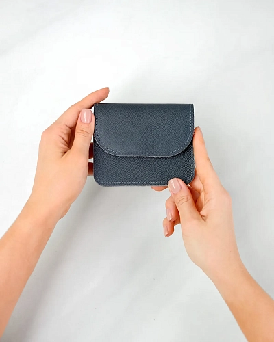 Мини кошелек кожаный AMO Steel - фото - 1