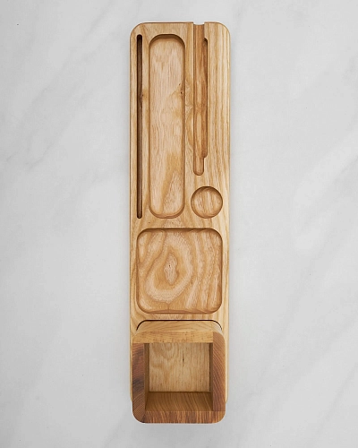 Деревянный органайзер для канцелярии Desko XL Natural - фото - 1