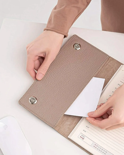 Кожаный ежедневник SENSE Beige - фото - 2