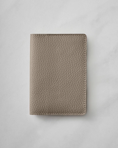 Кожаная обложка на паспорт PASS Beige - фото