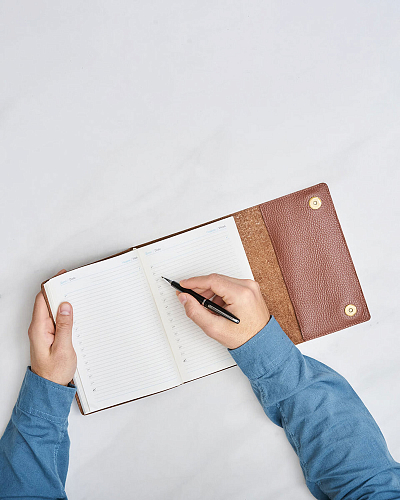 Кожаный ежедневник SENSE A5 Hazel - фото - 2